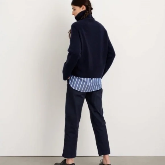 Alex Mill Cecile Turtleneck in 100% Cashmere Turmeric Red Sz S - Picture 8 of 9